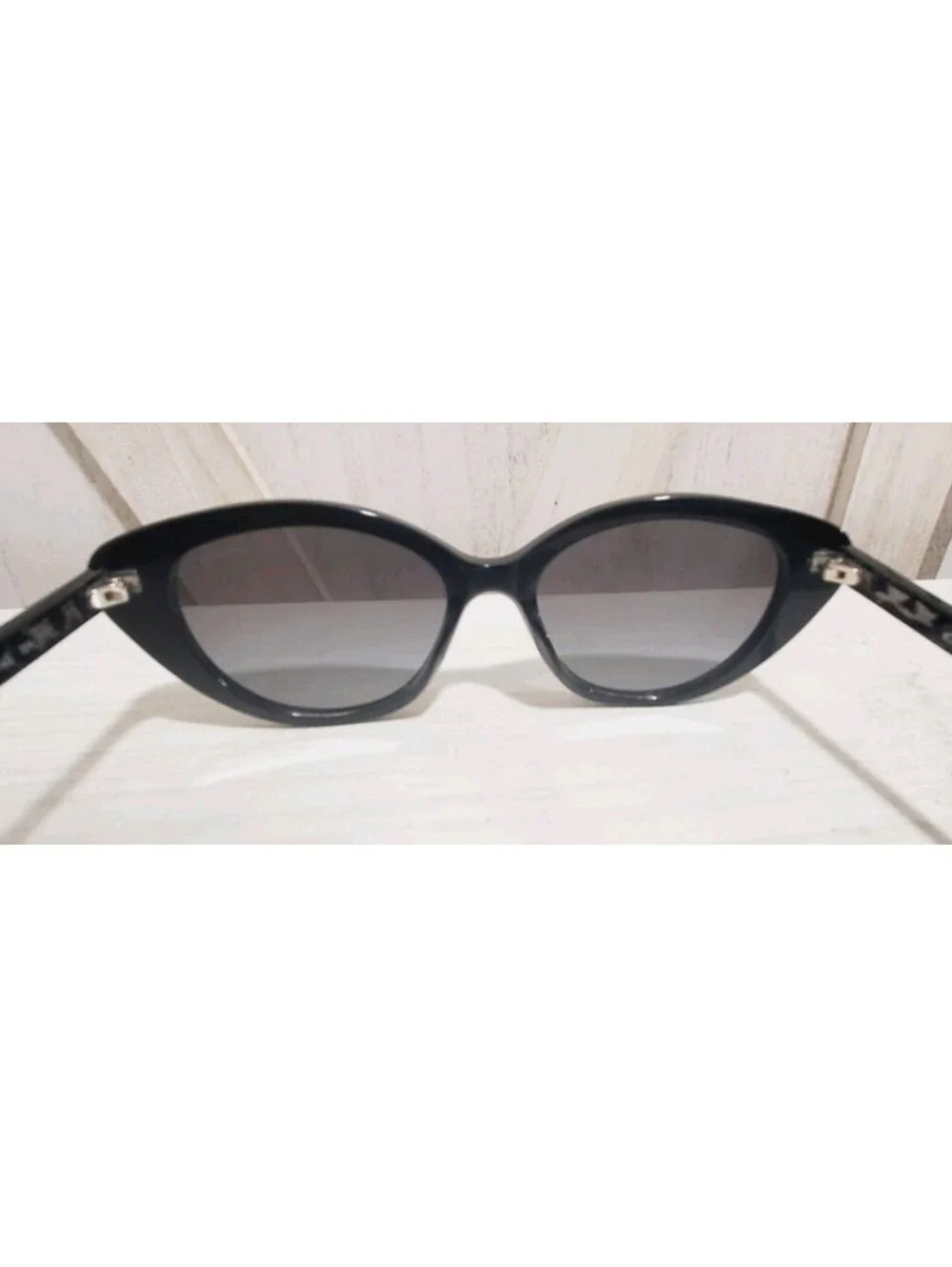 Coach Black Glitter Sig C Cat Eye Sunglasses 55828G HC8288